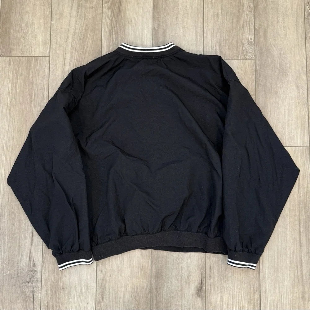 Vintage Reebok Pullover Black Windbreaker Jacket Adult Size XL 90s VTG Pockets